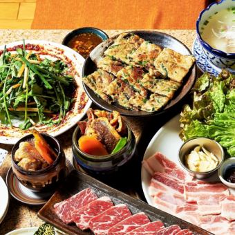 [Monday to Thursday only!] 2 hours of all-you-can-drink soft drinks + a hearty Fuji Rock course with 10 dishes including skirt steak for 2,990 yen
