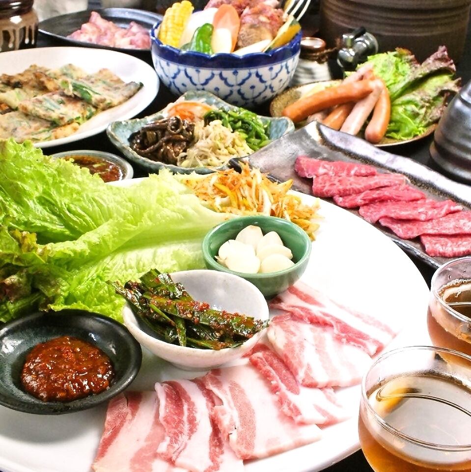 90 minutes Samgyeopsal all-you-can-eat & all-you-can-drink is 3280 yen ~ ☆