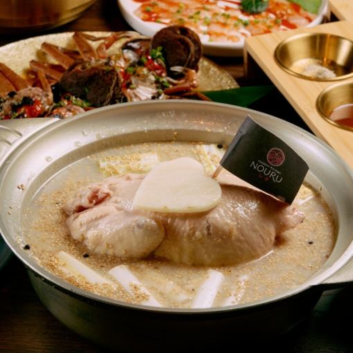 -Domestic brand chicken dak ganmari course - 8 dishes including 2 types of soy sauce and seafood pancakes [2.5 hours all-you-can-drink]