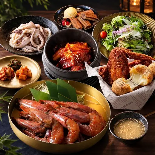 【Korean女子会プラン】モダンな空間で味わう、 ヘルシーで彩り豊かな韓国料理〈3時間飲み放題〉