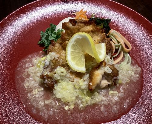  【6月】　鶏もも肉のロースト ～ネギ塩レモンバターソース～ （ライス付き）