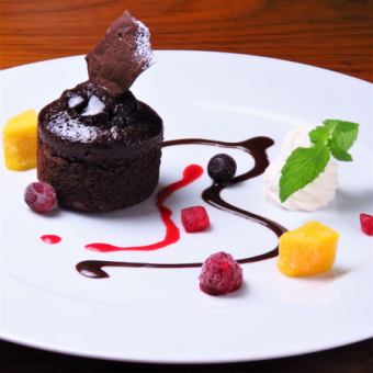 Hot fondant chocolate