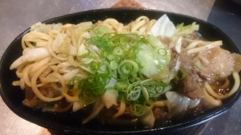 Beef line and Okinawa soba teppanyaki