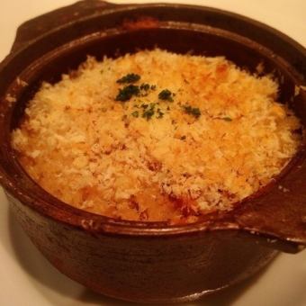 牛ハチノスのトマト煮込み、パン粉をふってオーブン焼きに