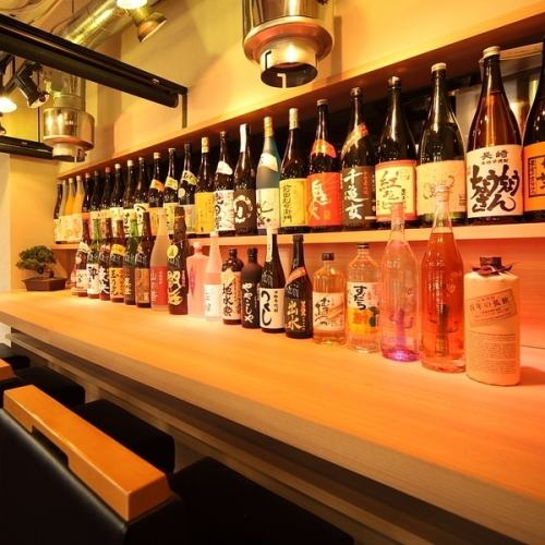 広々したカウンター席