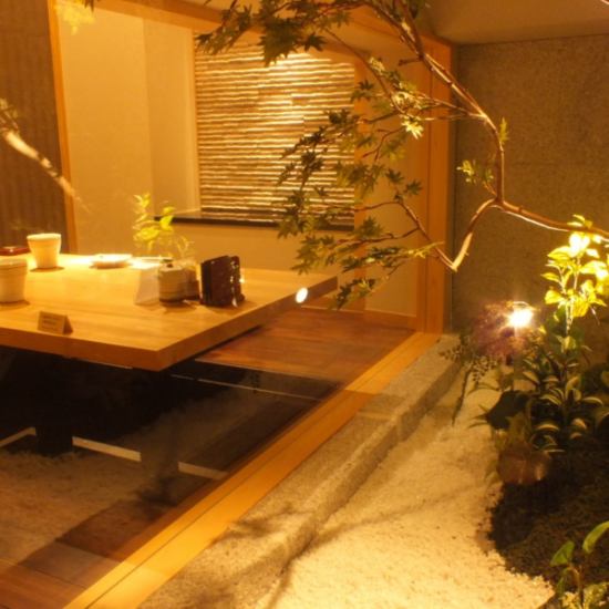 The private room overlooking the small garden is a special seat.Book early as it is popular...