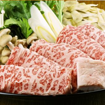 [Kyushu No. 1 brand beef] A5 Imari beef sirloin (120g) Sukiyaki course