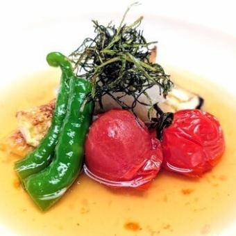 炙り夏野菜の焼き浸し