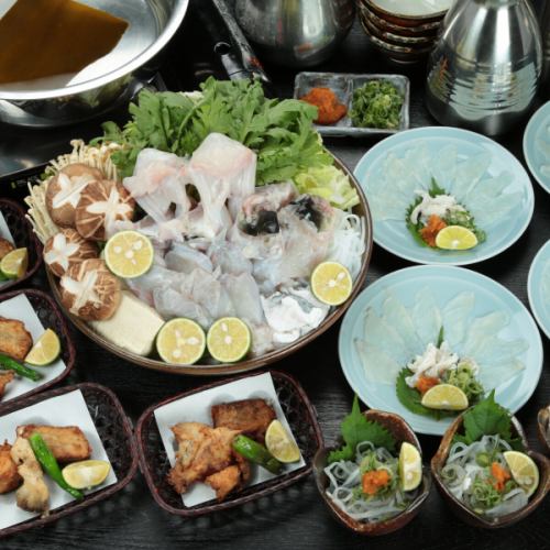 Tiger pufferfish hotpot course