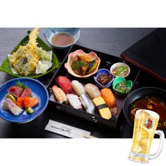 Ebisu Gozen [Regular Nigiri] with all-you-can-drink