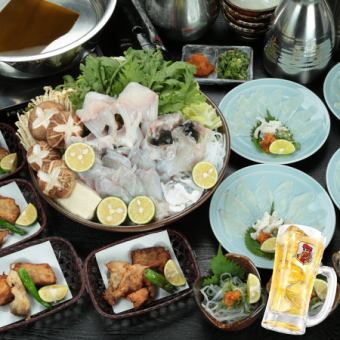 【毎年恒例!!】　国産とらふぐのてっちりコース　飲み放題付き
