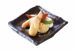 黃豆粉麵包配冰淇淋