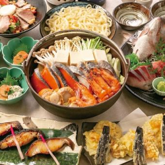 ３/15(日)迄【冬宝コース】豪華な「海鮮ちゃんこ鍋」5,990円（税込）2h飲放題（90分L.O.