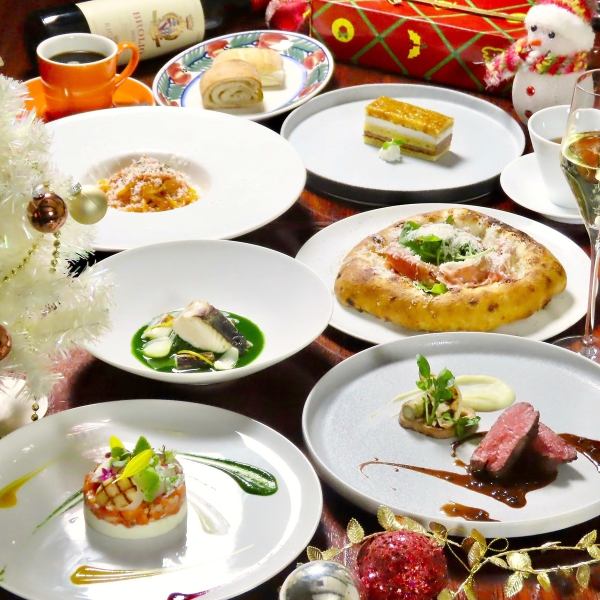 記念日や誕生日にカンポフェリーチェでは本格的なイタリアンコースをご用意しております!