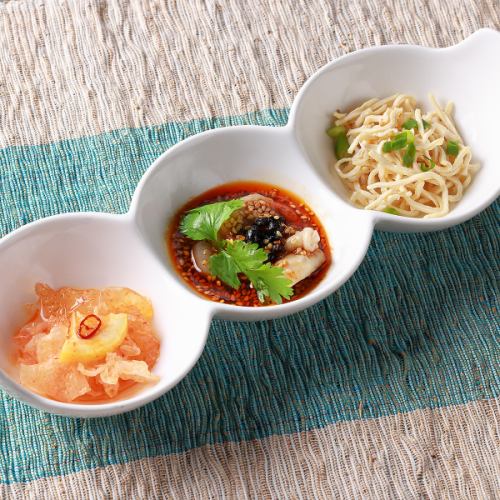 前菜三種の盛り合わせ