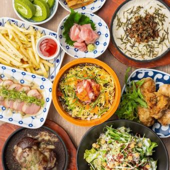 A collection of our proudest dishes: Meat miso and grated yam teppanyaki, shrimp, and meat-wrapped chirashi sushi♪ Includes 180 minutes of all-you-can-drink◆Premium banquet course 5500⇒