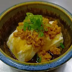 Chicken mince cold tofu