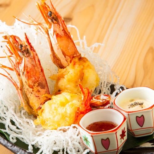 Deep-fried large shrimp