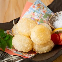 Fried radish with dashi soup