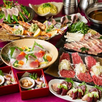 Until the end of November [For party planning] Fresh fish x grilled Miyazaki beef x Miyazaki pork shabu-shabu ◆ 2.5 hours of luxurious all-you-can-drink ◆ 5500 → 5000 yen