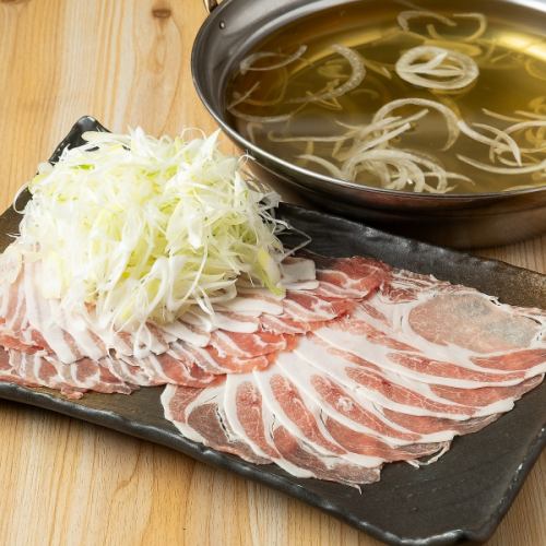 Miyazaki Kannonike Pork and Green Onion Shabu-Shabu