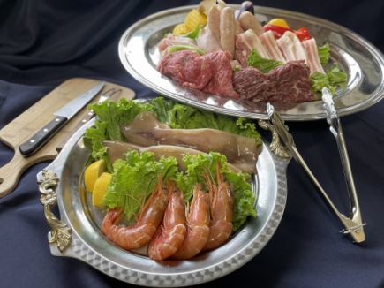 【토, 일, 공휴일】BBQ2.5시간제《5280엔》◆빈손으로 BBQ!고기나 해산물을 만끽 플랜♪