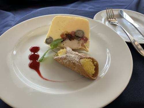 Ice cream and fruit terrine