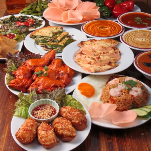享用种类繁多的亚洲美食
