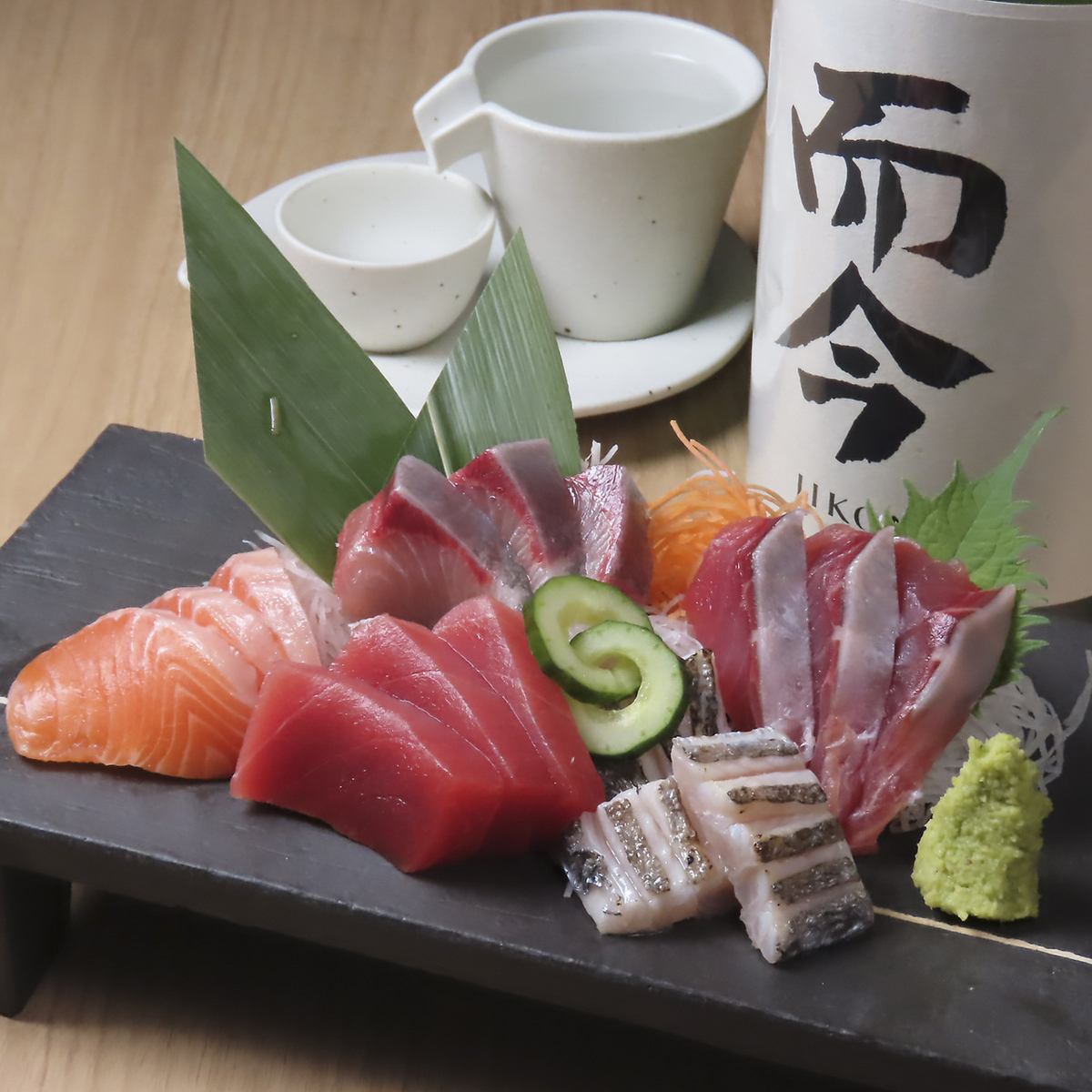 直送の鮮魚と銘酒「而今」。今この瞬間の美味を、贅沢に味わう。