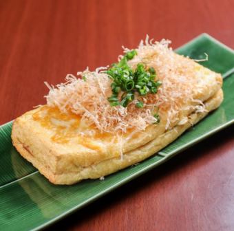 栃尾揚げチーズ納豆焼き