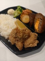 Fried mince cutlet bento