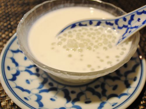 태국의 타피오카 우유