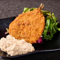 Fried horse mackerel with bonito tartar sauce