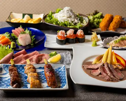 【豪華宴会6500円コース】厳選炭火焼と割烹料理12品♪2H制飲み放題付き
