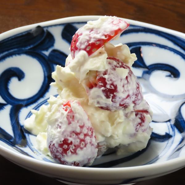 クリームチーズと季節フルーツの白和え