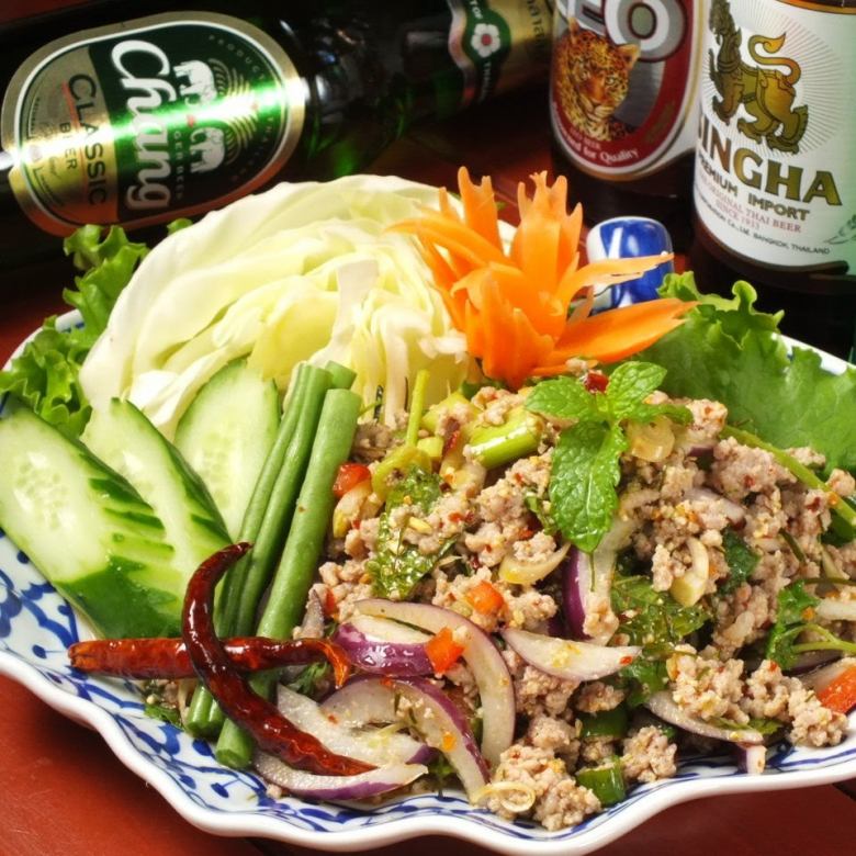 Lap Mu (Spicy Minced Pork Salad) S size