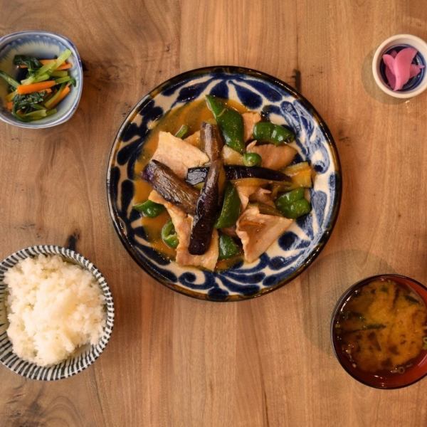 なす味噌定食