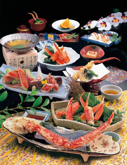[Total 10 dishes] Crab Kaiseki “Hamanasu”… Enjoy real king crab and snow crab… 19,800 yen