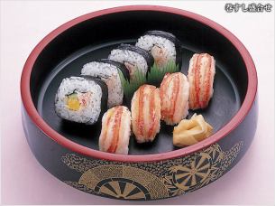 Assorted sushi rolls