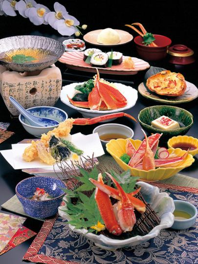 【共10道菜品】螃蟹懷石「水仙」…享用雪蟹…7260日元