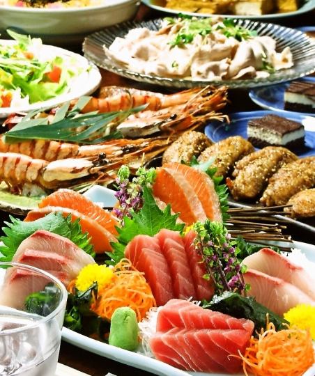 ◆For year-end parties, various banquets, and company parties◆2.5 hours of all-you-can-drink, 8 dishes [Seasonal seafood course] 5,500 yen → 5,000 yen