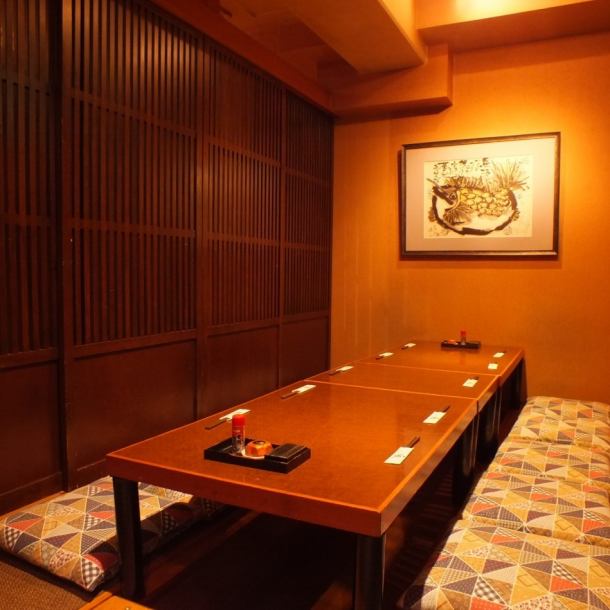 ◆帶隔斷的私人房間◆寬敞，放鬆，挖掘......請在平靜的日式氛圍中享用豐富的清酒和時令菜餚