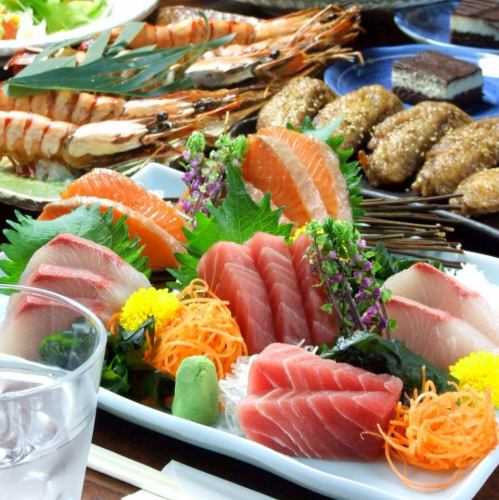 Fresh sashimi sent directly from the fishing port ♪
