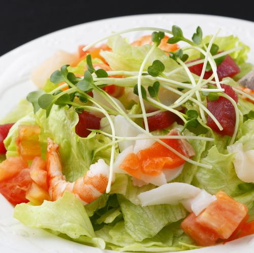 Seafood salad with plenty of seafood