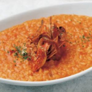 Blue crab soup risotto