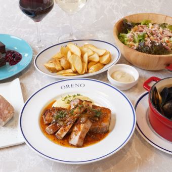 캐주얼 플랜 4500엔 무제한 음료 포함