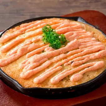 Grilled yam with mentaiko (spicy cod roe)