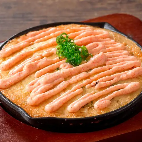 Grilled yam with mentaiko (spicy cod roe)