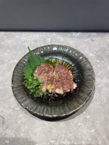 Sashimi of Arita chicken heart