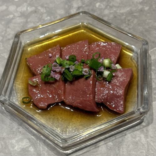 Domestic beef heart sashimi